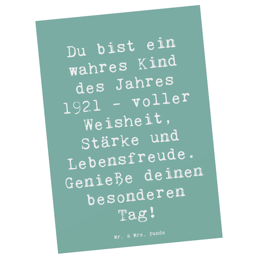 Postkarte Spruch Du bist ein wahres Kind des Jahres 1921 - voller Weisheit, Stärke und Lebensfreude. Genieße deinen besonderen Tag! Postkarte, Karte, Geschenkkarte, Grußkarte, Einladung, Ansichtskarte, Geburtstagskarte, Einladungskarte, Dankeskarte, Ansichtskarten, Einladung Geburtstag, Einladungskarten Geburtstag, Geburtstag, Geburtstagsgeschenk, Geschenk