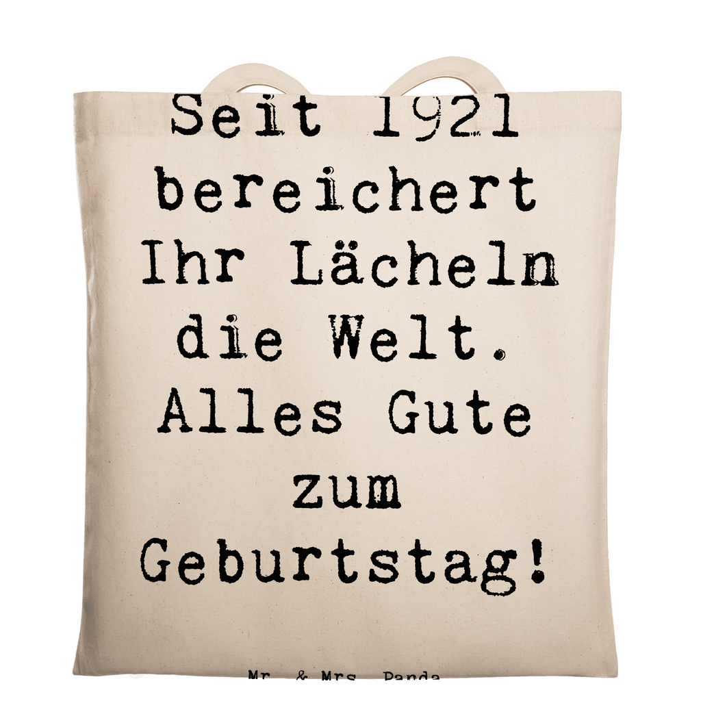 Tragetasche Spruch 1921 Geburtstag Beuteltasche, Beutel, Einkaufstasche, Jutebeutel, Stoffbeutel, Tasche, Shopper, Umhängetasche, Strandtasche, Schultertasche, Stofftasche, Tragetasche, Badetasche, Jutetasche, Einkaufstüte, Laptoptasche, Geburtstag, Geburtstagsgeschenk, Geschenk