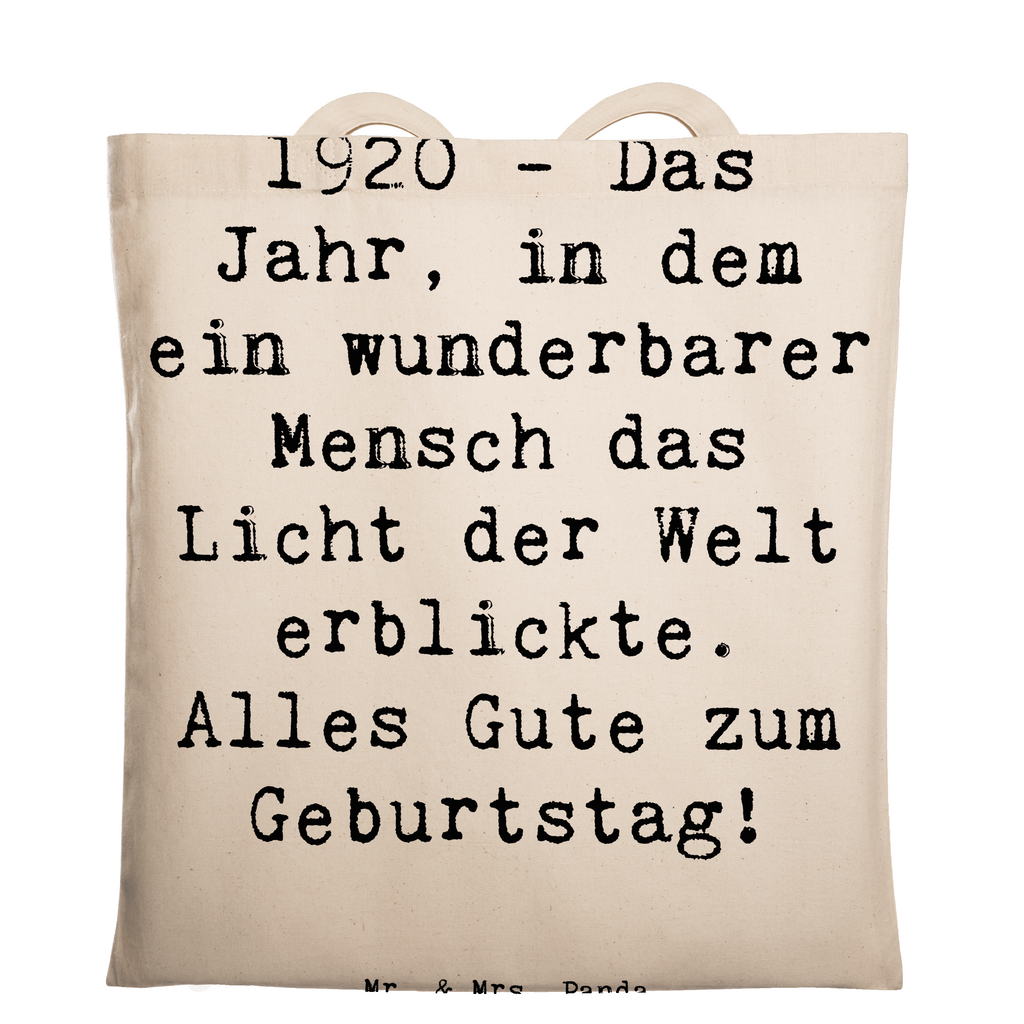 Tragetasche Spruch 1920 Geburtstag Beuteltasche, Beutel, Einkaufstasche, Jutebeutel, Stoffbeutel, Tasche, Shopper, Umhängetasche, Strandtasche, Schultertasche, Stofftasche, Tragetasche, Badetasche, Jutetasche, Einkaufstüte, Laptoptasche, Geburtstag, Geburtstagsgeschenk, Geschenk