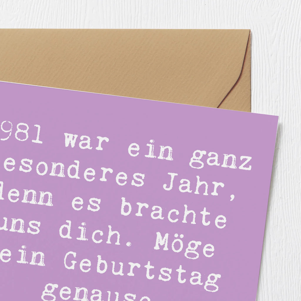 Deluxe Karte Spruch 1981 Geburtstag Wunder Karte, Grußkarte, Klappkarte, Einladungskarte, Glückwunschkarte, Hochzeitskarte, Geburtstagskarte, Hochwertige Grußkarte, Hochwertige Klappkarte, Geburtstag, Geburtstagsgeschenk, Geschenk