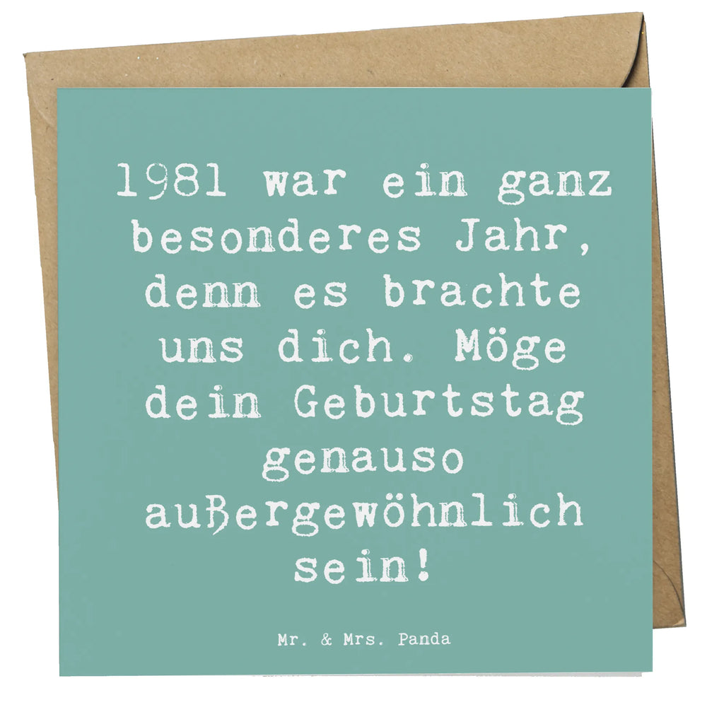 Deluxe Karte Spruch 1981 Geburtstag Wunder Karte, Grußkarte, Klappkarte, Einladungskarte, Glückwunschkarte, Hochzeitskarte, Geburtstagskarte, Hochwertige Grußkarte, Hochwertige Klappkarte, Geburtstag, Geburtstagsgeschenk, Geschenk