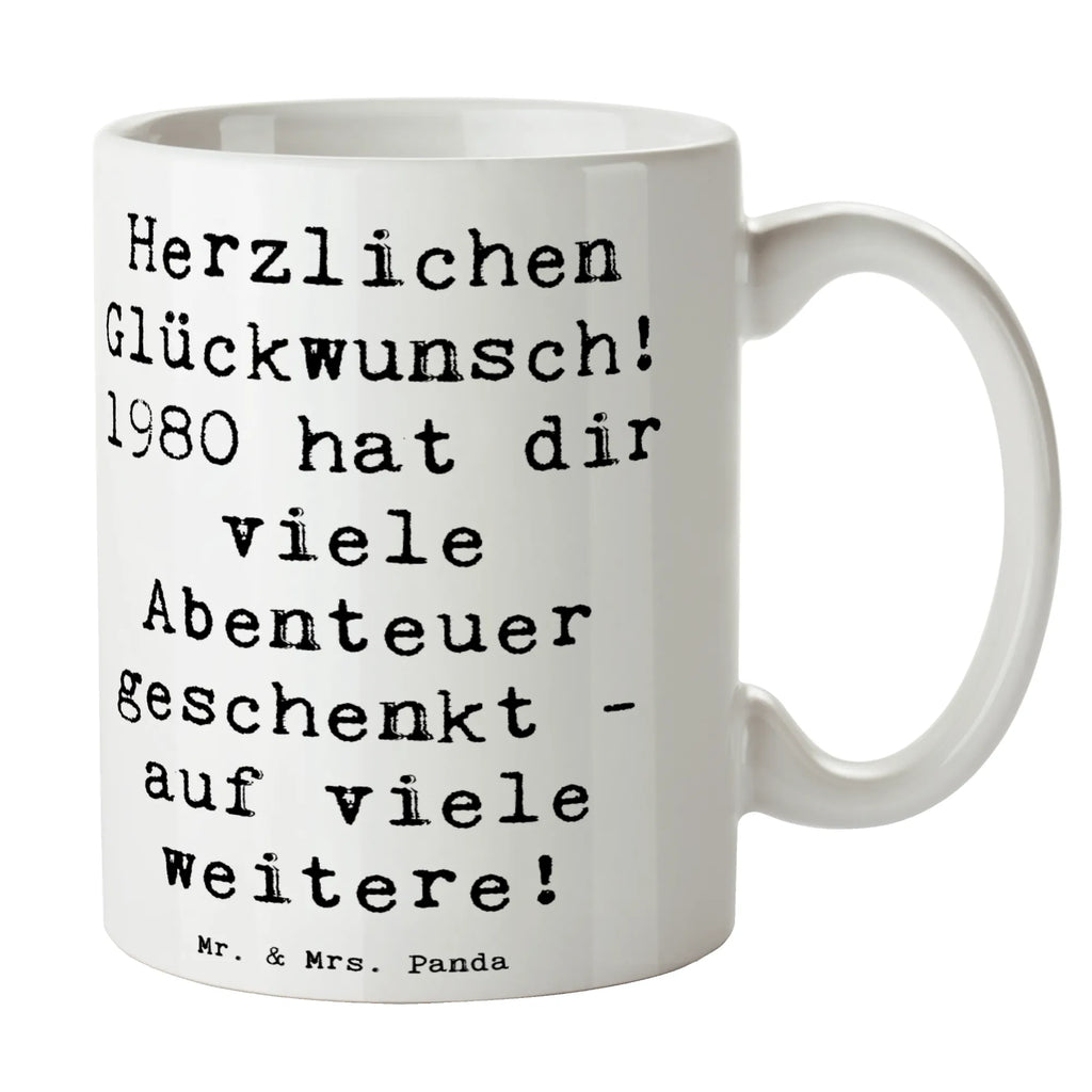 Tasse Spruch 1980 Geburtstag Abenteuer Tasse, Kaffeetasse, Teetasse, Becher, Kaffeebecher, Teebecher, Keramiktasse, Porzellantasse, Büro Tasse, Geschenk Tasse, Tasse Sprüche, Tasse Motive, Kaffeetassen, Tasse bedrucken, Designer Tasse, Cappuccino Tassen, Schöne Teetassen, Geburtstag, Geburtstagsgeschenk, Geschenk