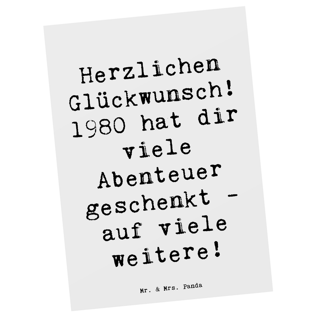 Postkarte Spruch 1980 Geburtstag Abenteuer Postkarte, Karte, Geschenkkarte, Grußkarte, Einladung, Ansichtskarte, Geburtstagskarte, Einladungskarte, Dankeskarte, Ansichtskarten, Einladung Geburtstag, Einladungskarten Geburtstag, Geburtstag, Geburtstagsgeschenk, Geschenk