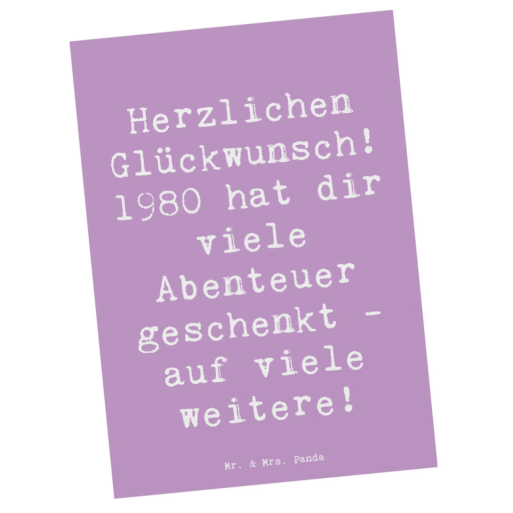 Postkarte Spruch 1980 Geburtstag Abenteuer Postkarte, Karte, Geschenkkarte, Grußkarte, Einladung, Ansichtskarte, Geburtstagskarte, Einladungskarte, Dankeskarte, Ansichtskarten, Einladung Geburtstag, Einladungskarten Geburtstag, Geburtstag, Geburtstagsgeschenk, Geschenk