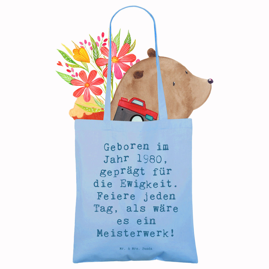 Tragetasche Spruch 1980 Geburtstag Feier Beuteltasche, Beutel, Einkaufstasche, Jutebeutel, Stoffbeutel, Tasche, Shopper, Umhängetasche, Strandtasche, Schultertasche, Stofftasche, Tragetasche, Badetasche, Jutetasche, Einkaufstüte, Laptoptasche, Geburtstag, Geburtstagsgeschenk, Geschenk