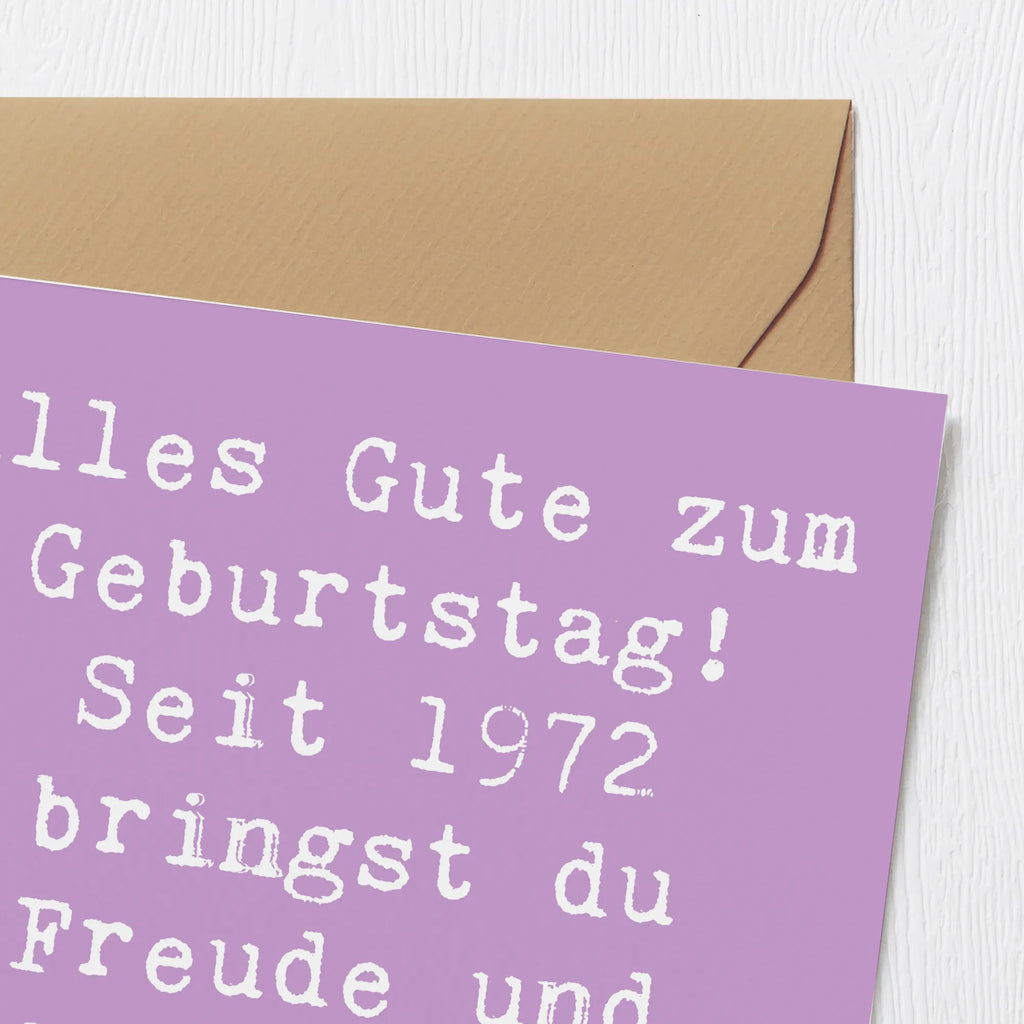 Deluxe Karte Spruch 1972 Geburtstag Freude Karte, Grußkarte, Klappkarte, Einladungskarte, Glückwunschkarte, Hochzeitskarte, Geburtstagskarte, Hochwertige Grußkarte, Hochwertige Klappkarte, Geburtstag, Geburtstagsgeschenk, Geschenk