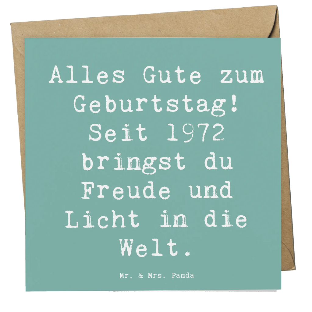 Deluxe Karte Spruch 1972 Geburtstag Freude Karte, Grußkarte, Klappkarte, Einladungskarte, Glückwunschkarte, Hochzeitskarte, Geburtstagskarte, Hochwertige Grußkarte, Hochwertige Klappkarte, Geburtstag, Geburtstagsgeschenk, Geschenk