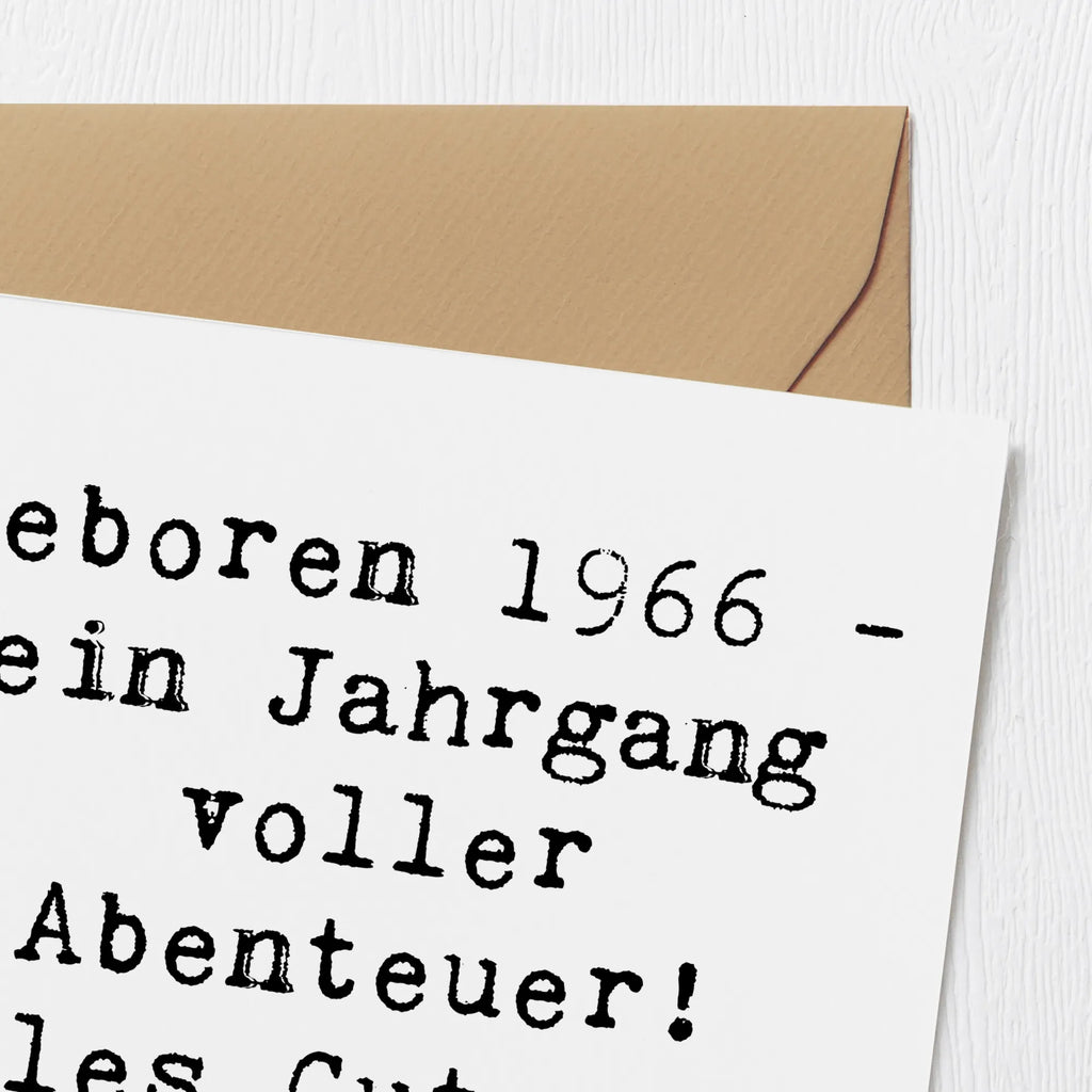 Deluxe Karte Spruch 1966 Geburtstag Abenteuer Karte, Grußkarte, Klappkarte, Einladungskarte, Glückwunschkarte, Hochzeitskarte, Geburtstagskarte, Hochwertige Grußkarte, Hochwertige Klappkarte, Geburtstag, Geburtstagsgeschenk, Geschenk