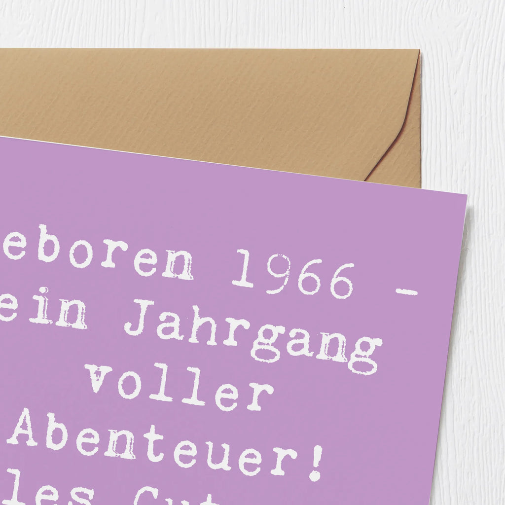 Deluxe Karte Spruch 1966 Geburtstag Abenteuer Karte, Grußkarte, Klappkarte, Einladungskarte, Glückwunschkarte, Hochzeitskarte, Geburtstagskarte, Hochwertige Grußkarte, Hochwertige Klappkarte, Geburtstag, Geburtstagsgeschenk, Geschenk