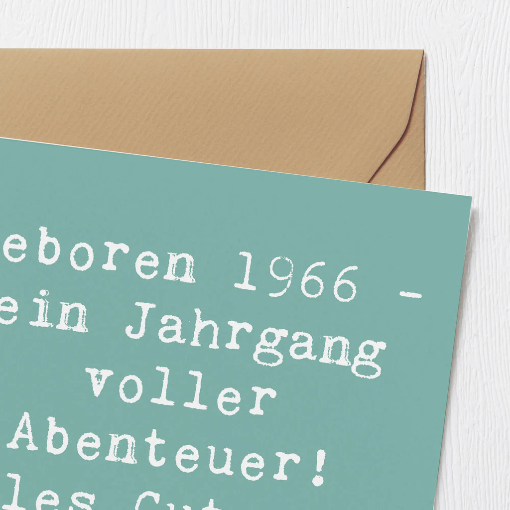 Deluxe Karte Spruch 1966 Geburtstag Abenteuer Karte, Grußkarte, Klappkarte, Einladungskarte, Glückwunschkarte, Hochzeitskarte, Geburtstagskarte, Hochwertige Grußkarte, Hochwertige Klappkarte, Geburtstag, Geburtstagsgeschenk, Geschenk