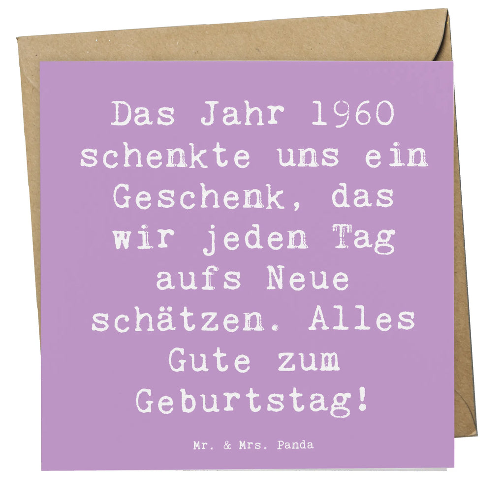 Deluxe Karte Spruch 1960 Geburtstag Karte, Grußkarte, Klappkarte, Einladungskarte, Glückwunschkarte, Hochzeitskarte, Geburtstagskarte, Hochwertige Grußkarte, Hochwertige Klappkarte, Geburtstag, Geburtstagsgeschenk, Geschenk