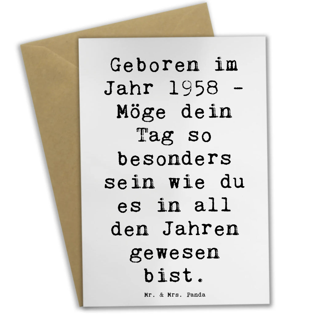 Grußkarte Spruch 1958 Geburtstag Grußkarte, Klappkarte, Einladungskarte, Glückwunschkarte, Hochzeitskarte, Geburtstagskarte, Karte, Ansichtskarten, Geburtstag, Geburtstagsgeschenk, Geschenk