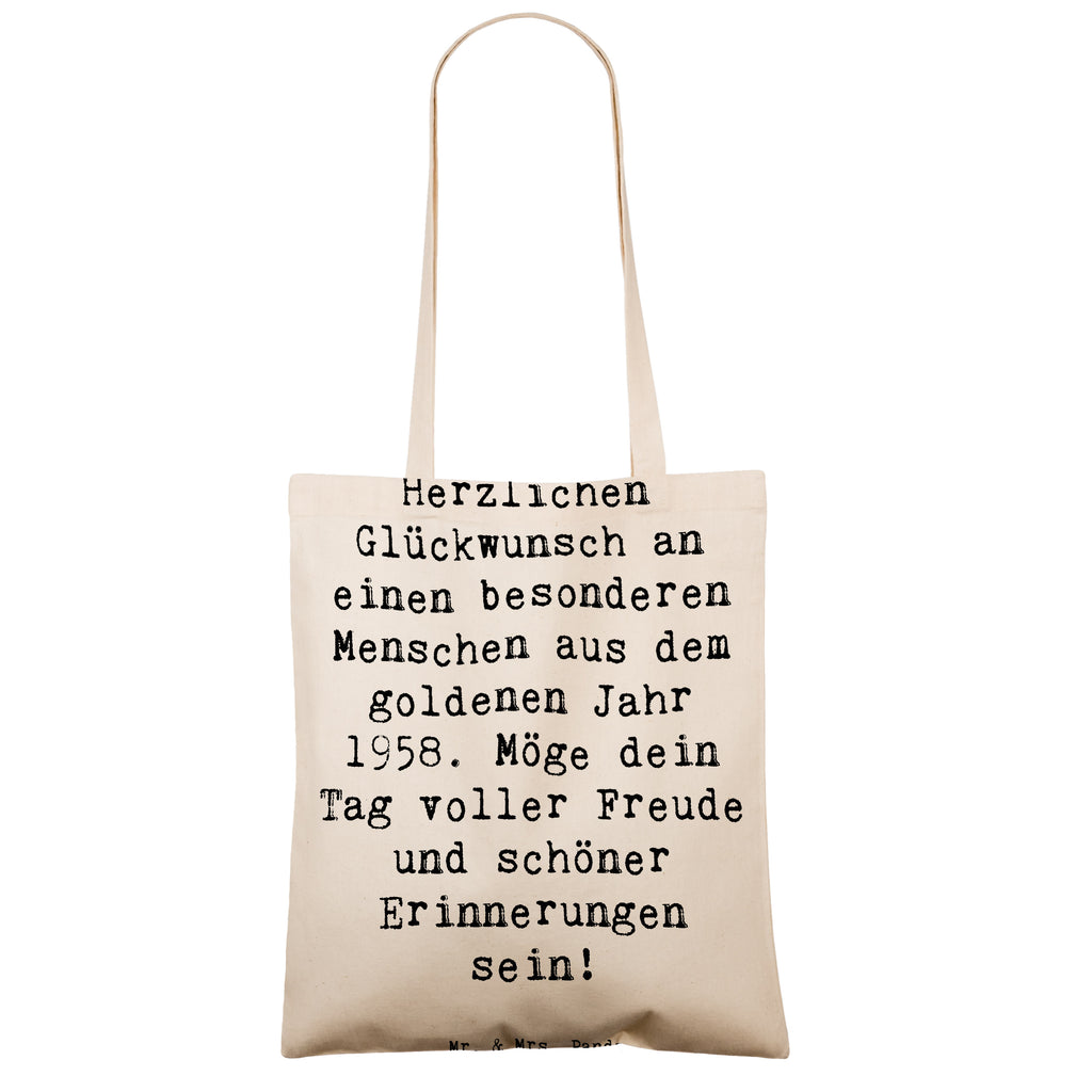 Tragetasche Spruch 1958 Geburtstag Beuteltasche, Beutel, Einkaufstasche, Jutebeutel, Stoffbeutel, Tasche, Shopper, Umhängetasche, Strandtasche, Schultertasche, Stofftasche, Tragetasche, Badetasche, Jutetasche, Einkaufstüte, Laptoptasche, Geburtstag, Geburtstagsgeschenk, Geschenk