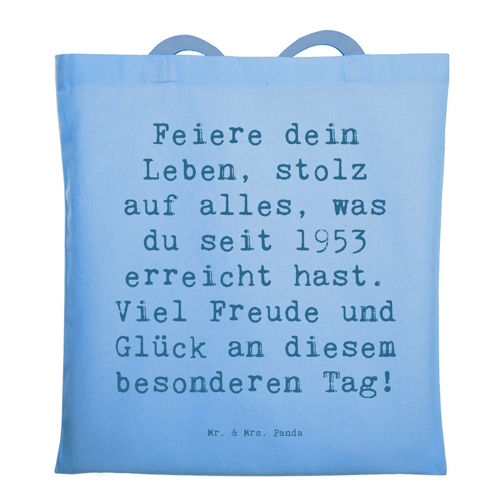 Tragetasche Spruch 1953 Geburtstag Beuteltasche, Beutel, Einkaufstasche, Jutebeutel, Stoffbeutel, Tasche, Shopper, Umhängetasche, Strandtasche, Schultertasche, Stofftasche, Tragetasche, Badetasche, Jutetasche, Einkaufstüte, Laptoptasche, Geburtstag, Geburtstagsgeschenk, Geschenk