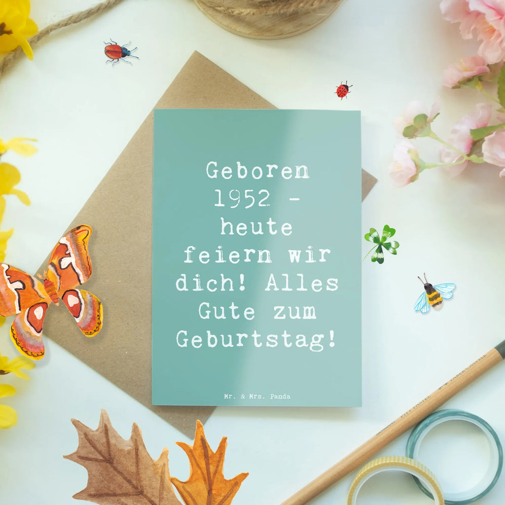 Grußkarte Spruch 1952 Geburtstag Grußkarte, Klappkarte, Einladungskarte, Glückwunschkarte, Hochzeitskarte, Geburtstagskarte, Karte, Ansichtskarten, Geburtstag, Geburtstagsgeschenk, Geschenk