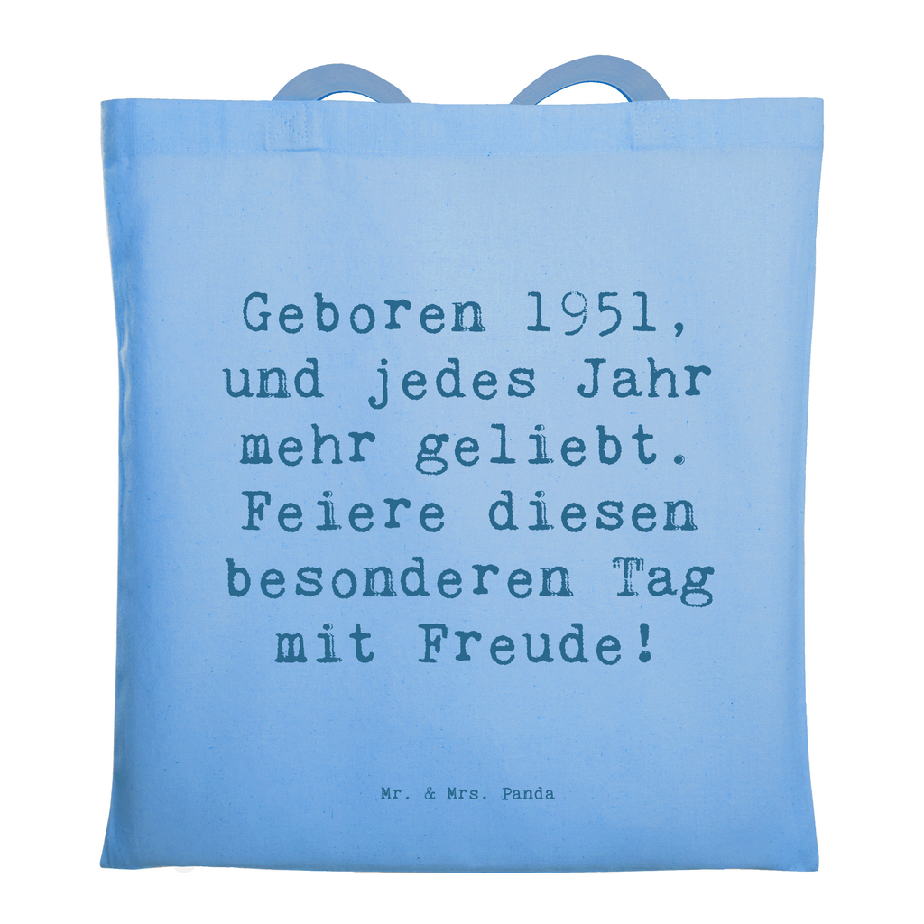 Tragetasche Spruch 1951 Geburtstag Beuteltasche, Beutel, Einkaufstasche, Jutebeutel, Stoffbeutel, Tasche, Shopper, Umhängetasche, Strandtasche, Schultertasche, Stofftasche, Tragetasche, Badetasche, Jutetasche, Einkaufstüte, Laptoptasche, Geburtstag, Geburtstagsgeschenk, Geschenk