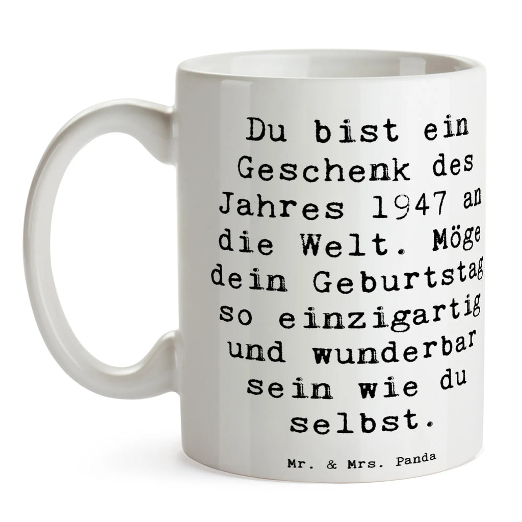 Tasse Spruch 1947 Geburtstag Tasse, Kaffeetasse, Teetasse, Becher, Kaffeebecher, Teebecher, Keramiktasse, Porzellantasse, Büro Tasse, Geschenk Tasse, Tasse Sprüche, Tasse Motive, Kaffeetassen, Tasse bedrucken, Designer Tasse, Cappuccino Tassen, Schöne Teetassen, Geburtstag, Geburtstagsgeschenk, Geschenk