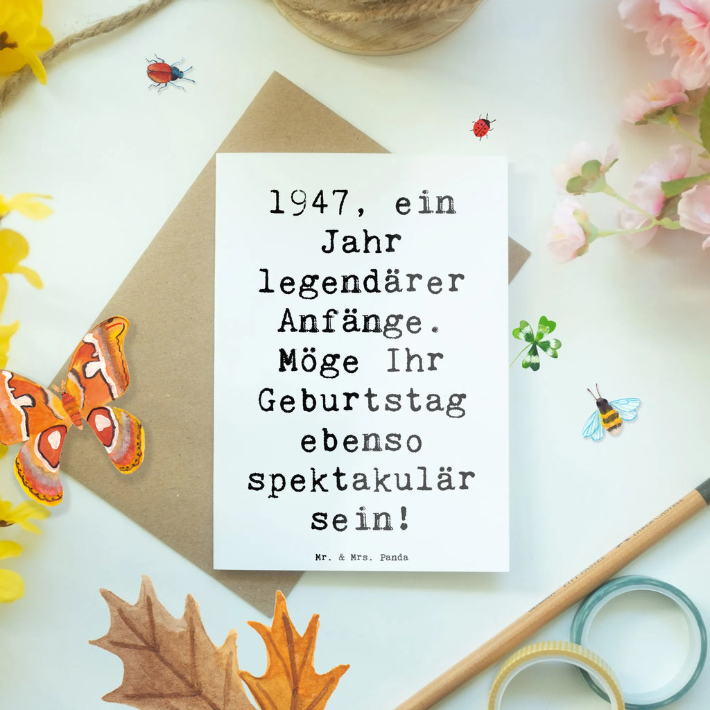 Grußkarte Spruch 1947 Geburtstag Grußkarte, Klappkarte, Einladungskarte, Glückwunschkarte, Hochzeitskarte, Geburtstagskarte, Karte, Ansichtskarten, Geburtstag, Geburtstagsgeschenk, Geschenk