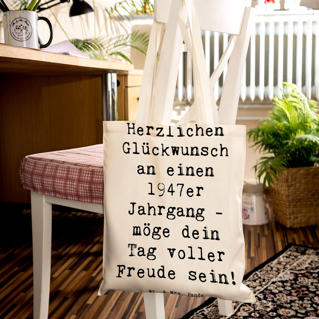 Tragetasche Spruch 1947 Geburtstag Beuteltasche, Beutel, Einkaufstasche, Jutebeutel, Stoffbeutel, Tasche, Shopper, Umhängetasche, Strandtasche, Schultertasche, Stofftasche, Tragetasche, Badetasche, Jutetasche, Einkaufstüte, Laptoptasche, Geburtstag, Geburtstagsgeschenk, Geschenk