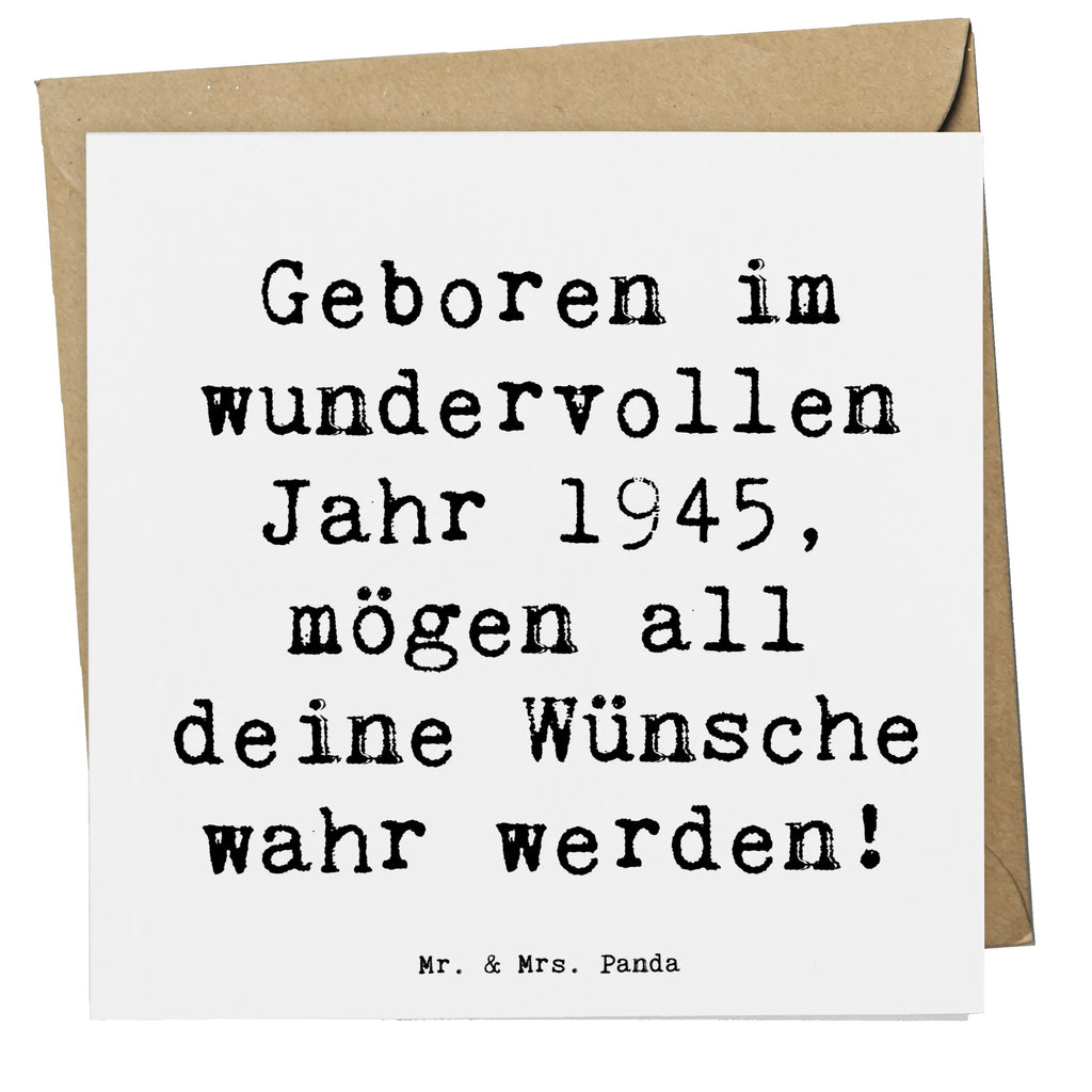 Deluxe Card Saying Geboren im wundervollen Jahr 1945, mögen all deine Wünsche wahr werden! Karte, Grußkarte, Klappkarte, Einladungskarte, Glückwunschkarte, Hochzeitskarte, Geburtstagskarte, Hochwertige Grußkarte, Hochwertige Klappkarte, Geburtstag, Geburtstagsgeschenk, Geschenk