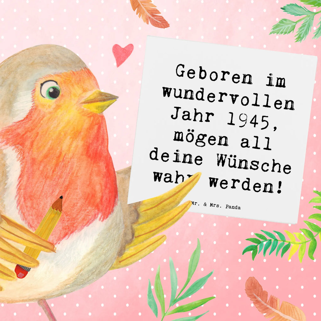 Deluxe Card Saying Geboren im wundervollen Jahr 1945, mögen all deine Wünsche wahr werden! Karte, Grußkarte, Klappkarte, Einladungskarte, Glückwunschkarte, Hochzeitskarte, Geburtstagskarte, Hochwertige Grußkarte, Hochwertige Klappkarte, Geburtstag, Geburtstagsgeschenk, Geschenk