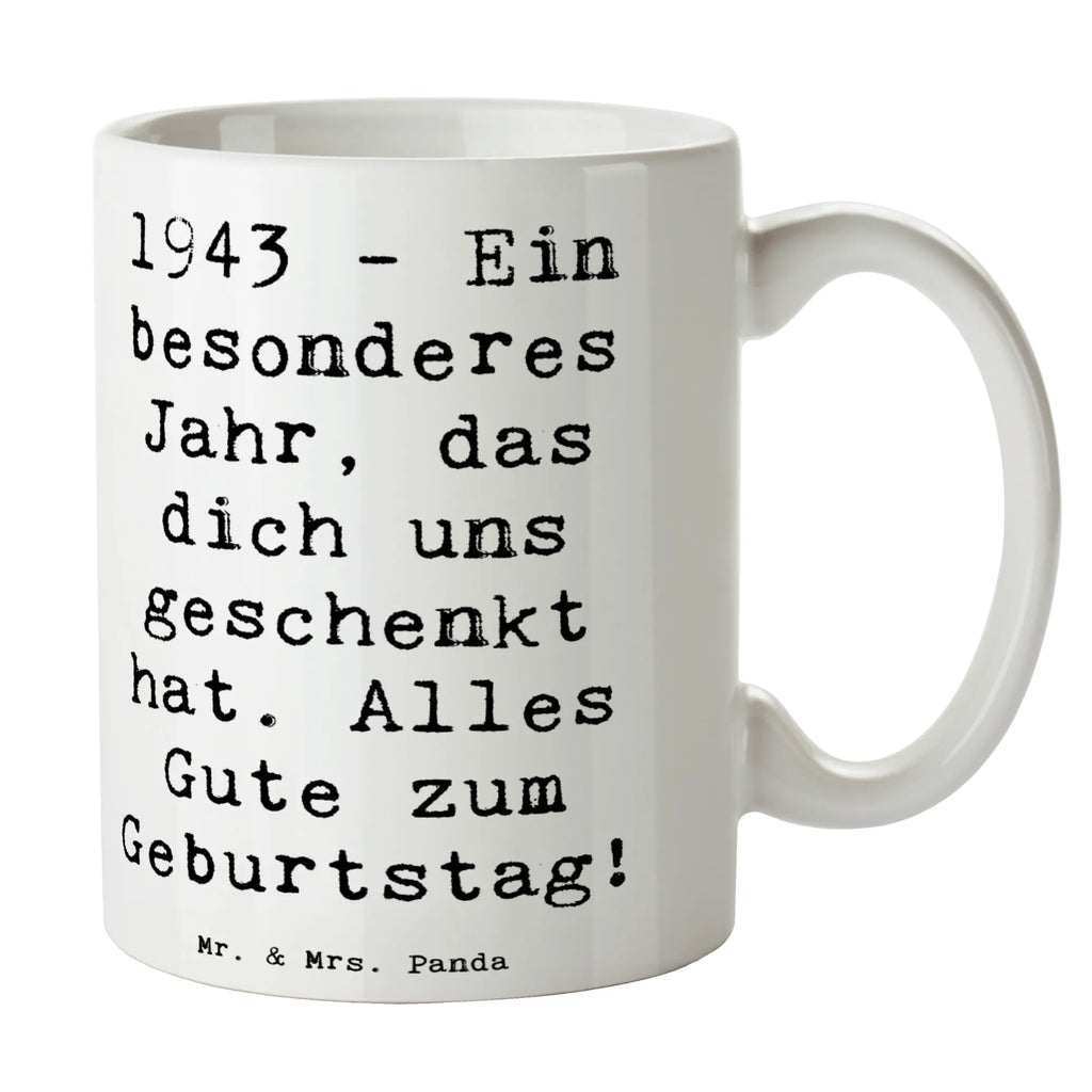 Tasse Spruch 1943 Geburtstag Tasse, Kaffeetasse, Teetasse, Becher, Kaffeebecher, Teebecher, Keramiktasse, Porzellantasse, Büro Tasse, Geschenk Tasse, Tasse Sprüche, Tasse Motive, Kaffeetassen, Tasse bedrucken, Designer Tasse, Cappuccino Tassen, Schöne Teetassen, Geburtstag, Geburtstagsgeschenk, Geschenk