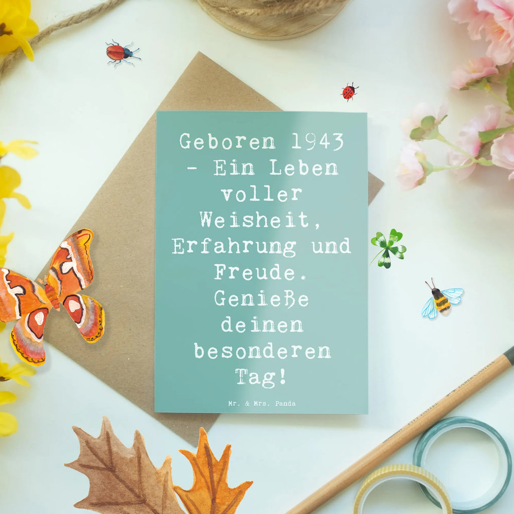 Grußkarte Spruch 1943 Geburtstag Grußkarte, Klappkarte, Einladungskarte, Glückwunschkarte, Hochzeitskarte, Geburtstagskarte, Karte, Ansichtskarten, Geburtstag, Geburtstagsgeschenk, Geschenk