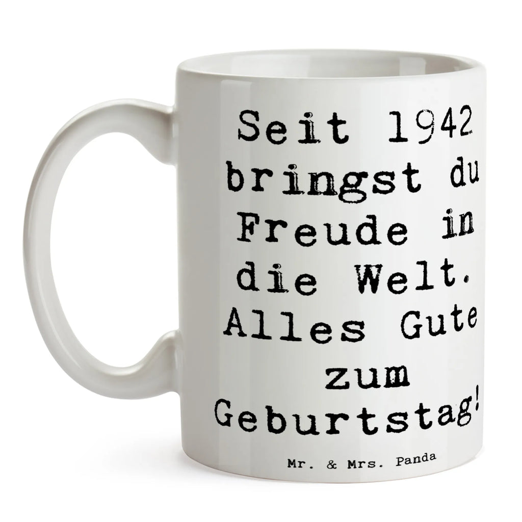 Tasse Spruch 1942 Geburtstag Freude Tasse, Kaffeetasse, Teetasse, Becher, Kaffeebecher, Teebecher, Keramiktasse, Porzellantasse, Büro Tasse, Geschenk Tasse, Tasse Sprüche, Tasse Motive, Kaffeetassen, Tasse bedrucken, Designer Tasse, Cappuccino Tassen, Schöne Teetassen, Geburtstag, Geburtstagsgeschenk, Geschenk