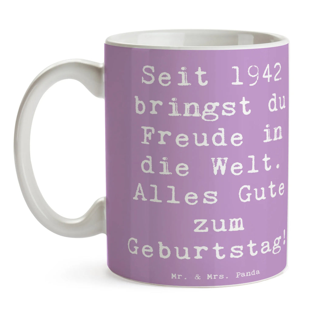 Tasse Spruch 1942 Geburtstag Freude Tasse, Kaffeetasse, Teetasse, Becher, Kaffeebecher, Teebecher, Keramiktasse, Porzellantasse, Büro Tasse, Geschenk Tasse, Tasse Sprüche, Tasse Motive, Kaffeetassen, Tasse bedrucken, Designer Tasse, Cappuccino Tassen, Schöne Teetassen, Geburtstag, Geburtstagsgeschenk, Geschenk