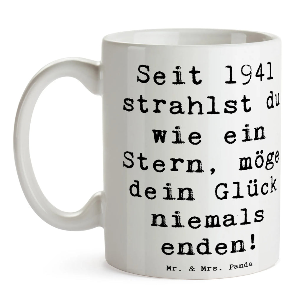 Tasse Spruch 1941 Geburtstag Stern Tasse, Kaffeetasse, Teetasse, Becher, Kaffeebecher, Teebecher, Keramiktasse, Porzellantasse, Büro Tasse, Geschenk Tasse, Tasse Sprüche, Tasse Motive, Kaffeetassen, Tasse bedrucken, Designer Tasse, Cappuccino Tassen, Schöne Teetassen, Geburtstag, Geburtstagsgeschenk, Geschenk