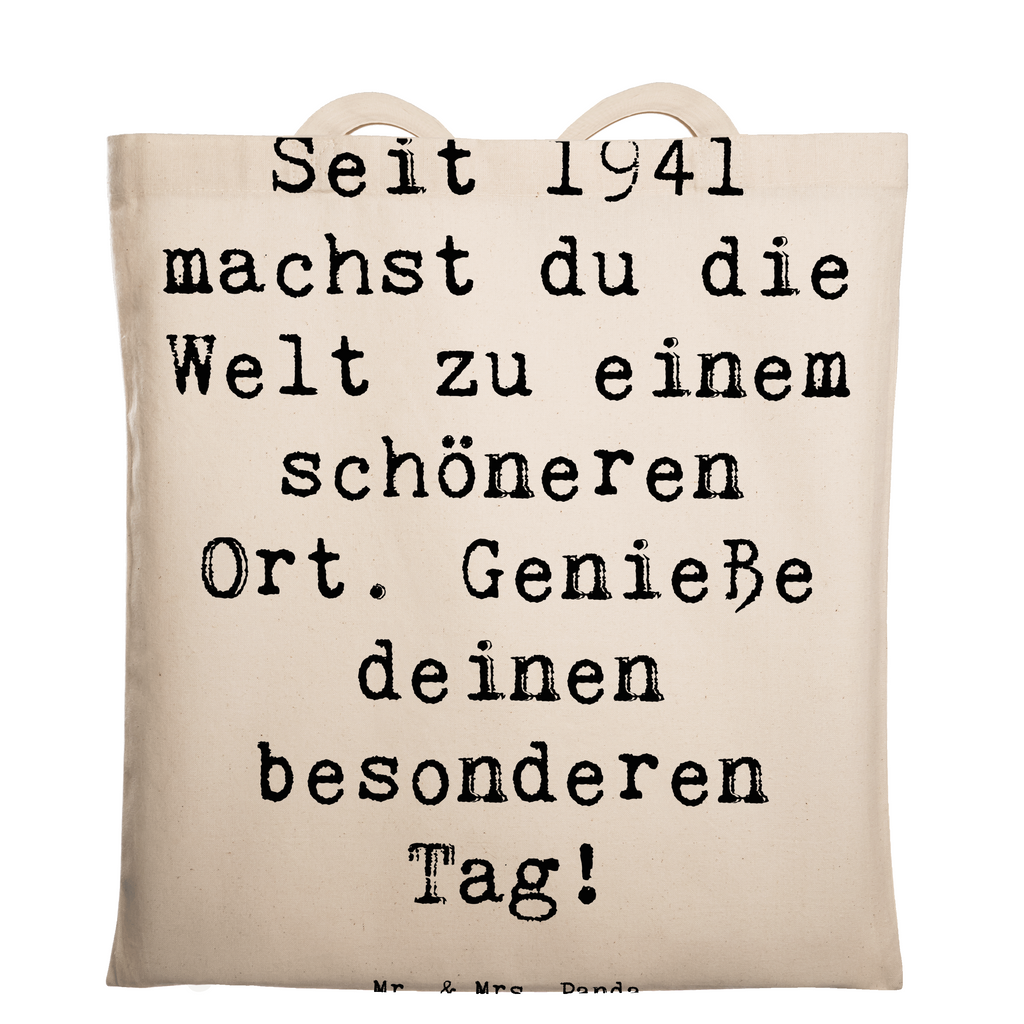 Tragetasche Spruch 1941 Geburtstag Beuteltasche, Beutel, Einkaufstasche, Jutebeutel, Stoffbeutel, Tasche, Shopper, Umhängetasche, Strandtasche, Schultertasche, Stofftasche, Tragetasche, Badetasche, Jutetasche, Einkaufstüte, Laptoptasche, Geburtstag, Geburtstagsgeschenk, Geschenk