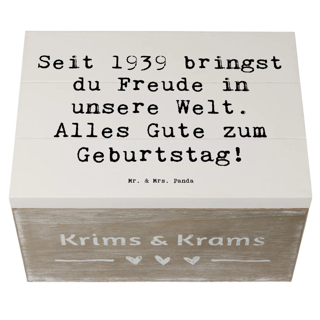 Holzkiste Spruch 1939 Geburtstag Freude Holzkiste, Kiste, Schatzkiste, Truhe, Schatulle, XXL, Erinnerungsbox, Erinnerungskiste, Dekokiste, Aufbewahrungsbox, Geschenkbox, Geschenkdose, Geburtstag, Geburtstagsgeschenk, Geschenk