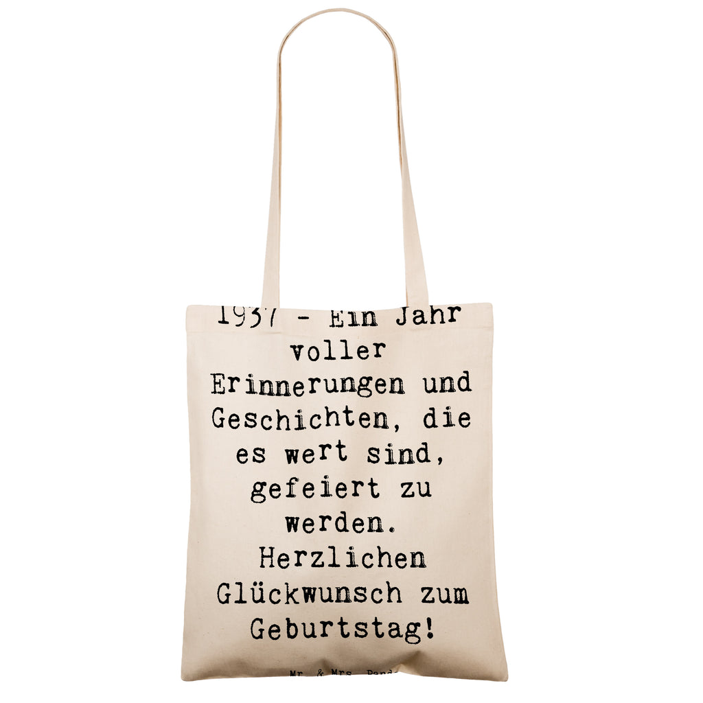 Tragetasche Spruch 1937 Geburtstag Beuteltasche, Beutel, Einkaufstasche, Jutebeutel, Stoffbeutel, Tasche, Shopper, Umhängetasche, Strandtasche, Schultertasche, Stofftasche, Tragetasche, Badetasche, Jutetasche, Einkaufstüte, Laptoptasche, Geburtstag, Geburtstagsgeschenk, Geschenk