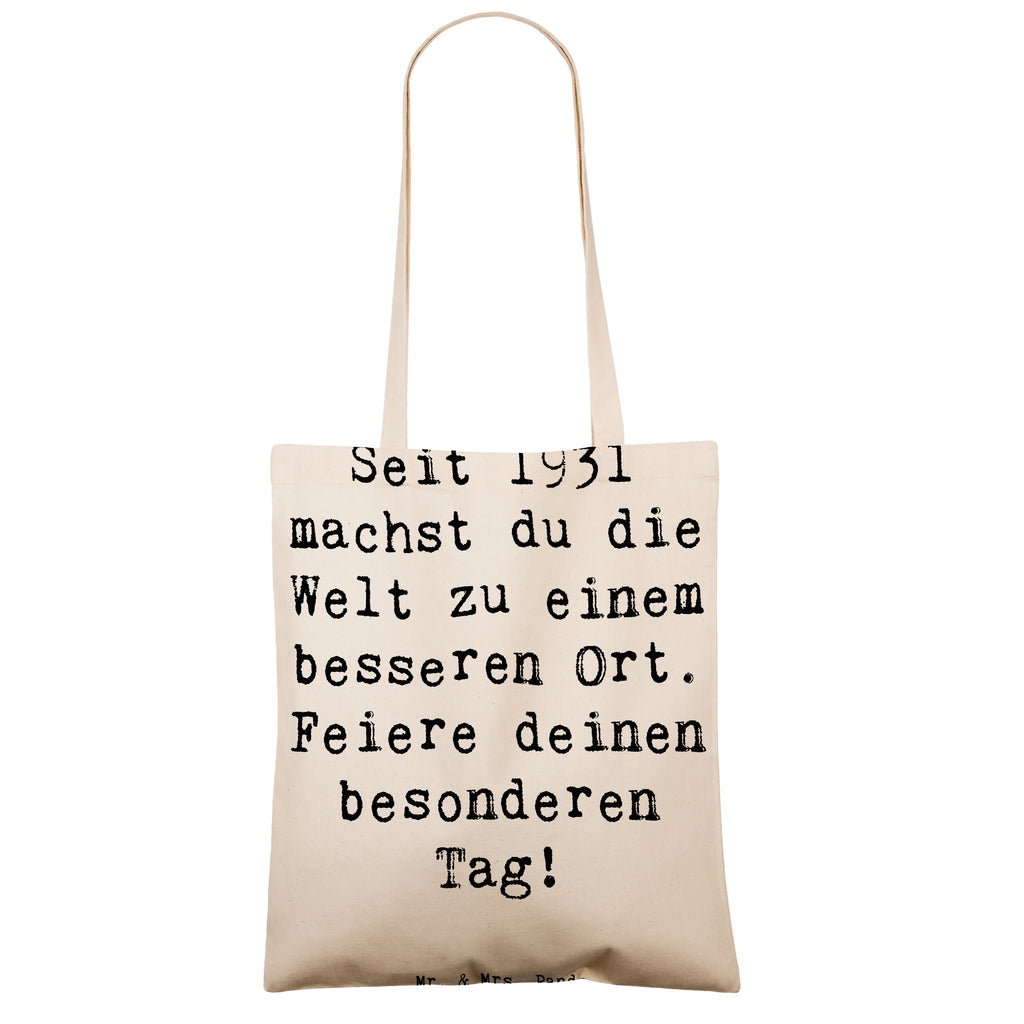 Tragetasche Spruch 1931 Geburtstag Beuteltasche, Beutel, Einkaufstasche, Jutebeutel, Stoffbeutel, Tasche, Shopper, Umhängetasche, Strandtasche, Schultertasche, Stofftasche, Tragetasche, Badetasche, Jutetasche, Einkaufstüte, Laptoptasche, Geburtstag, Geburtstagsgeschenk, Geschenk