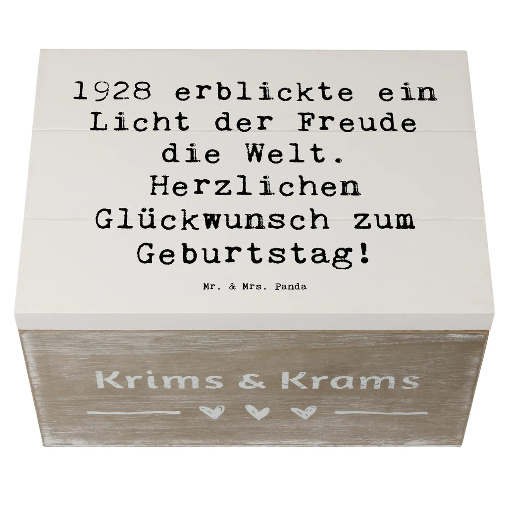 Holzkiste Spruch 1928 Geburtstag Freude Holzkiste, Kiste, Schatzkiste, Truhe, Schatulle, XXL, Erinnerungsbox, Erinnerungskiste, Dekokiste, Aufbewahrungsbox, Geschenkbox, Geschenkdose, Geburtstag, Geburtstagsgeschenk, Geschenk