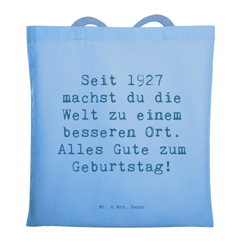 Tragetasche Spruch 1927 Geburtstag Beuteltasche, Beutel, Einkaufstasche, Jutebeutel, Stoffbeutel, Tasche, Shopper, Umhängetasche, Strandtasche, Schultertasche, Stofftasche, Tragetasche, Badetasche, Jutetasche, Einkaufstüte, Laptoptasche, Geburtstag, Geburtstagsgeschenk, Geschenk