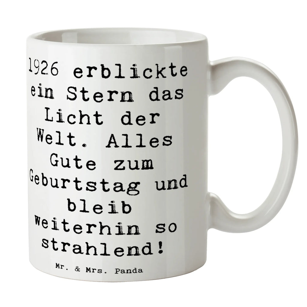 Tasse Spruch 1926 Geburtstag Stern Tasse, Kaffeetasse, Teetasse, Becher, Kaffeebecher, Teebecher, Keramiktasse, Porzellantasse, Büro Tasse, Geschenk Tasse, Tasse Sprüche, Tasse Motive, Kaffeetassen, Tasse bedrucken, Designer Tasse, Cappuccino Tassen, Schöne Teetassen, Geburtstag, Geburtstagsgeschenk, Geschenk