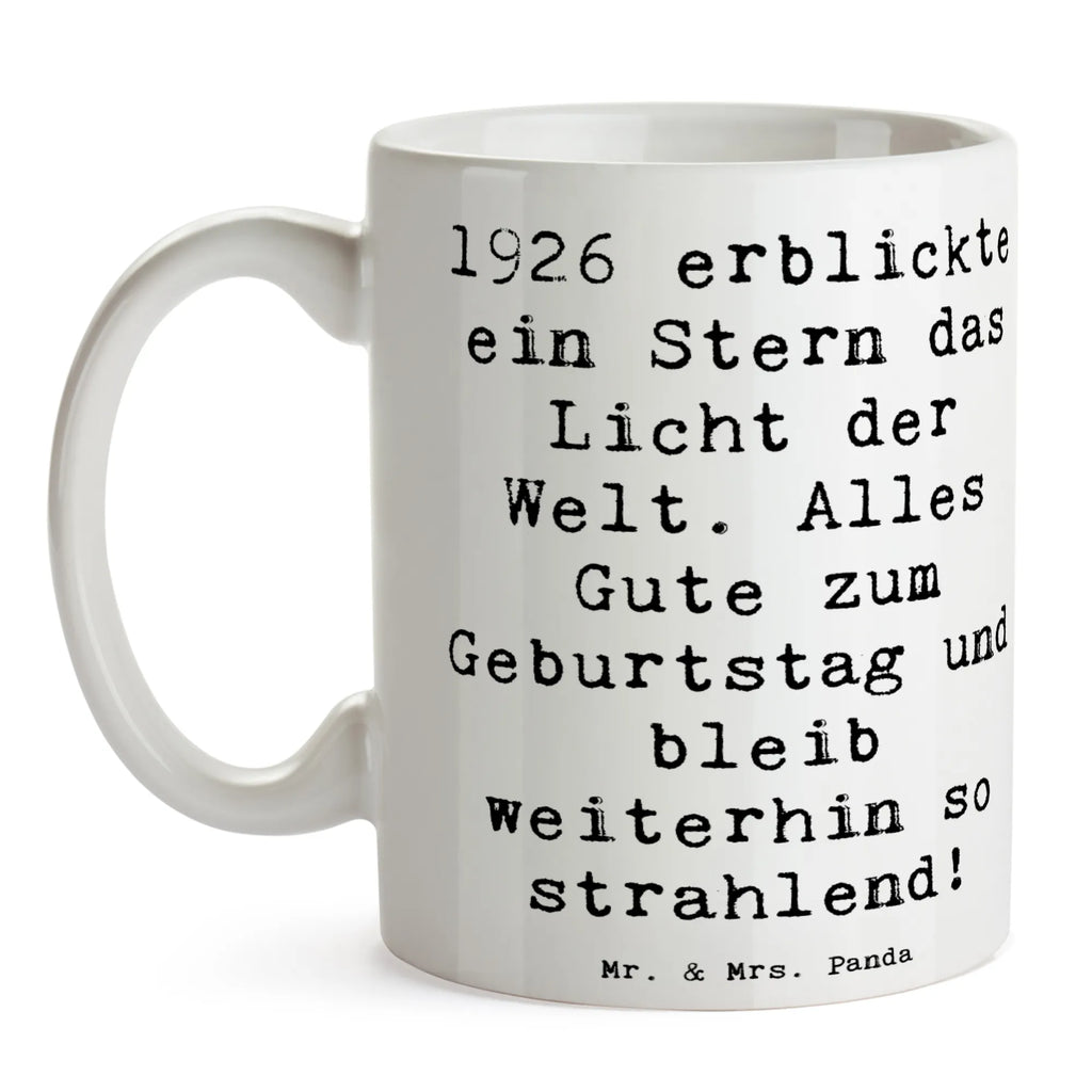 Tasse Spruch 1926 Geburtstag Stern Tasse, Kaffeetasse, Teetasse, Becher, Kaffeebecher, Teebecher, Keramiktasse, Porzellantasse, Büro Tasse, Geschenk Tasse, Tasse Sprüche, Tasse Motive, Kaffeetassen, Tasse bedrucken, Designer Tasse, Cappuccino Tassen, Schöne Teetassen, Geburtstag, Geburtstagsgeschenk, Geschenk