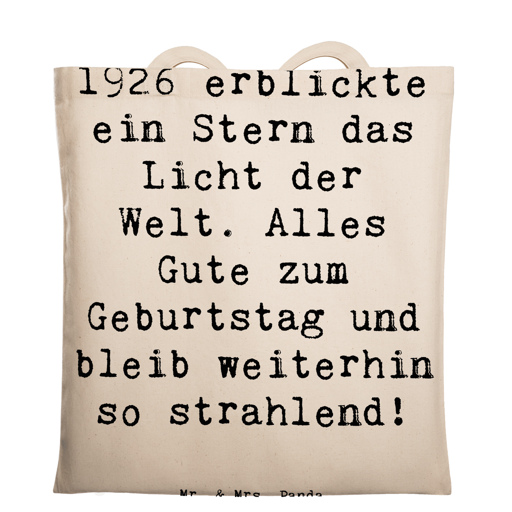 Tragetasche Spruch 1926 Geburtstag Stern Beuteltasche, Beutel, Einkaufstasche, Jutebeutel, Stoffbeutel, Tasche, Shopper, Umhängetasche, Strandtasche, Schultertasche, Stofftasche, Tragetasche, Badetasche, Jutetasche, Einkaufstüte, Laptoptasche, Geburtstag, Geburtstagsgeschenk, Geschenk