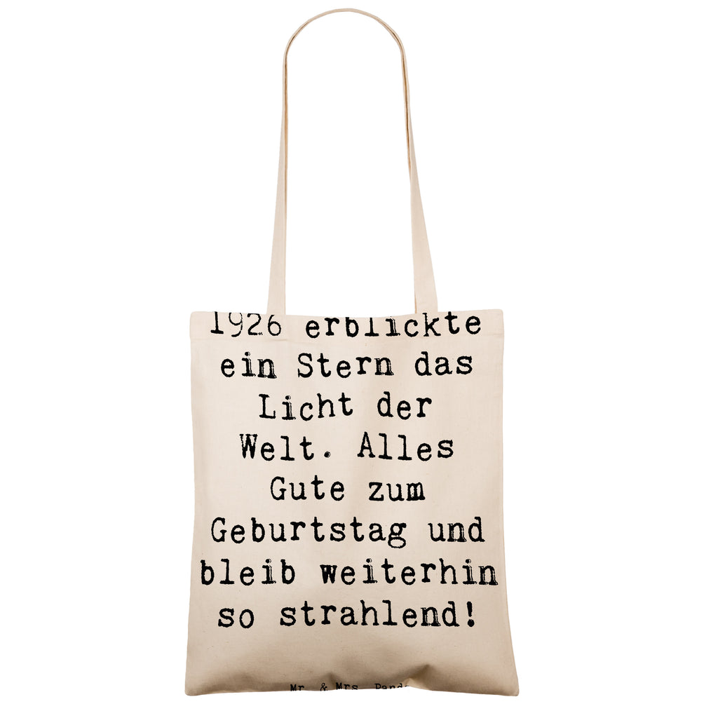 Tragetasche Spruch 1926 Geburtstag Stern Beuteltasche, Beutel, Einkaufstasche, Jutebeutel, Stoffbeutel, Tasche, Shopper, Umhängetasche, Strandtasche, Schultertasche, Stofftasche, Tragetasche, Badetasche, Jutetasche, Einkaufstüte, Laptoptasche, Geburtstag, Geburtstagsgeschenk, Geschenk