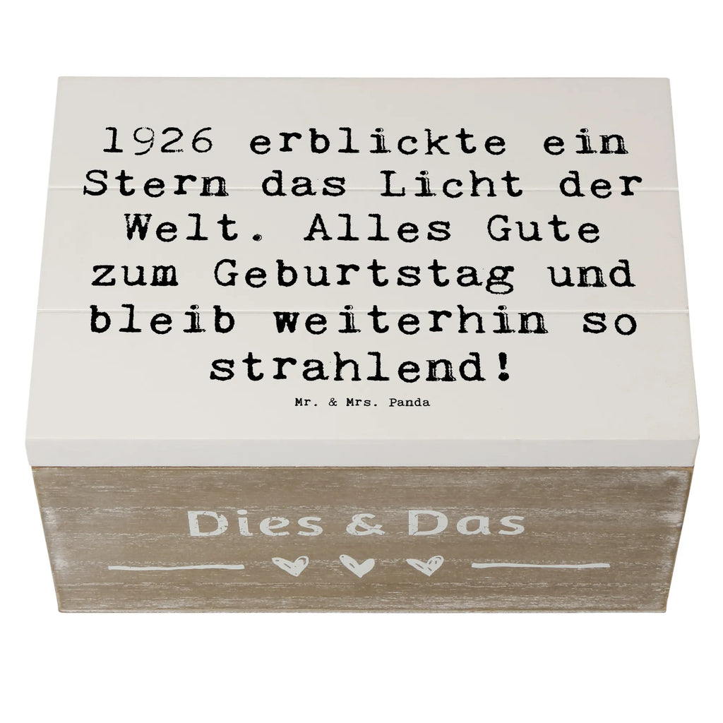 Holzkiste Spruch 1926 Geburtstag Stern Holzkiste, Kiste, Schatzkiste, Truhe, Schatulle, XXL, Erinnerungsbox, Erinnerungskiste, Dekokiste, Aufbewahrungsbox, Geschenkbox, Geschenkdose, Geburtstag, Geburtstagsgeschenk, Geschenk