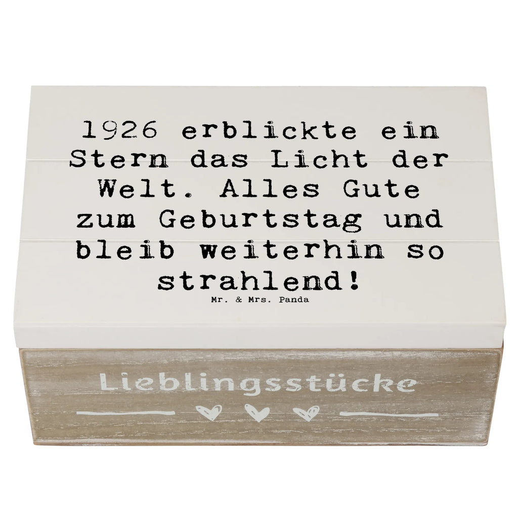 Holzkiste Spruch 1926 Geburtstag Stern Holzkiste, Kiste, Schatzkiste, Truhe, Schatulle, XXL, Erinnerungsbox, Erinnerungskiste, Dekokiste, Aufbewahrungsbox, Geschenkbox, Geschenkdose, Geburtstag, Geburtstagsgeschenk, Geschenk