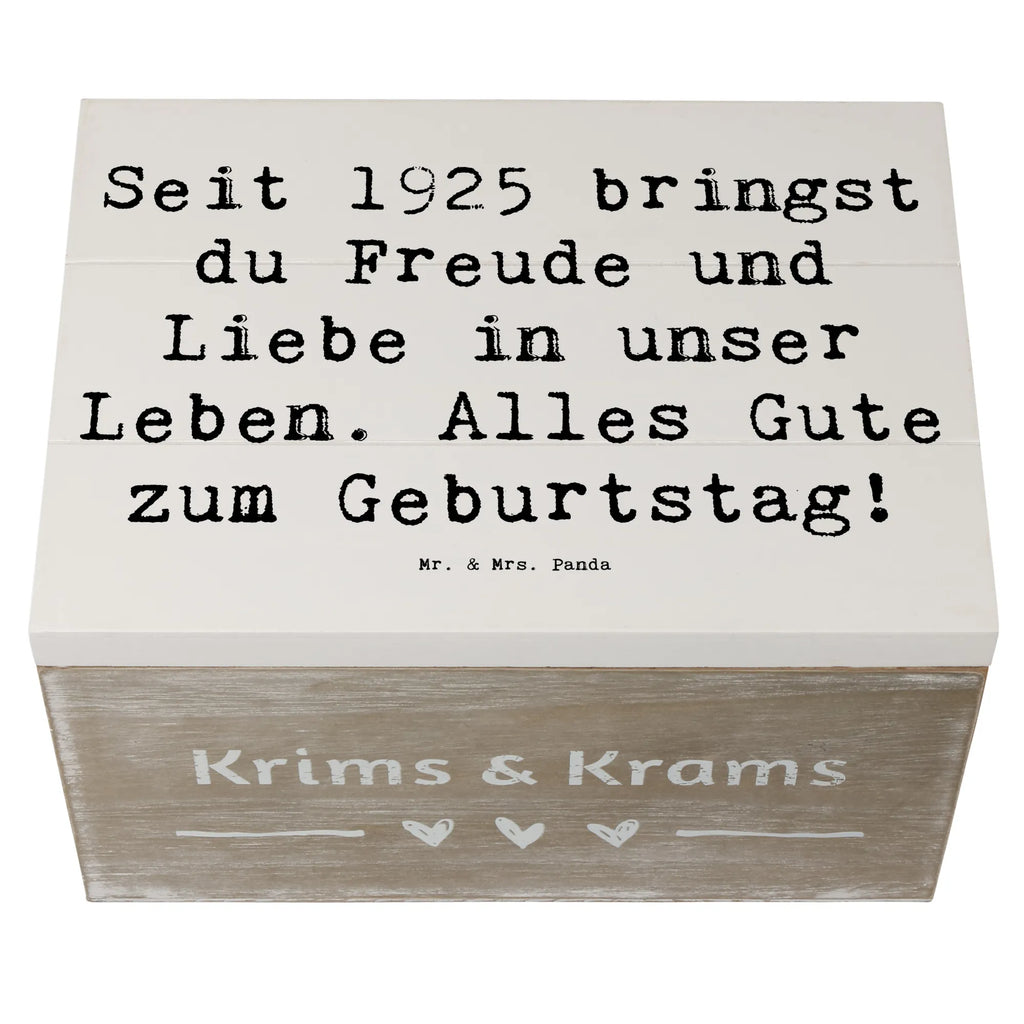 Holzkiste Spruch 1925 Geburtstag Freude Holzkiste, Kiste, Schatzkiste, Truhe, Schatulle, XXL, Erinnerungsbox, Erinnerungskiste, Dekokiste, Aufbewahrungsbox, Geschenkbox, Geschenkdose, Geburtstag, Geburtstagsgeschenk, Geschenk