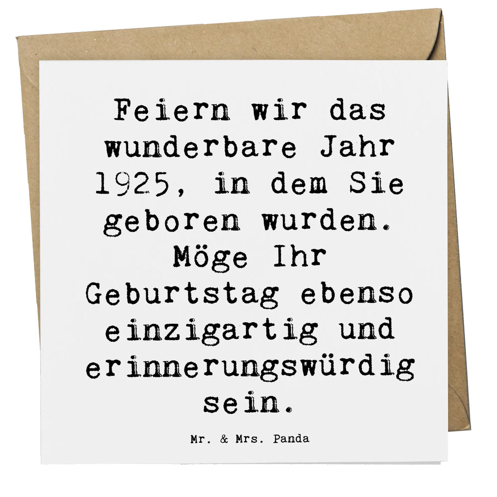 Deluxe Karte Spruch 1925 Geburtstag Karte, Grußkarte, Klappkarte, Einladungskarte, Glückwunschkarte, Hochzeitskarte, Geburtstagskarte, Hochwertige Grußkarte, Hochwertige Klappkarte, Geburtstag, Geburtstagsgeschenk, Geschenk