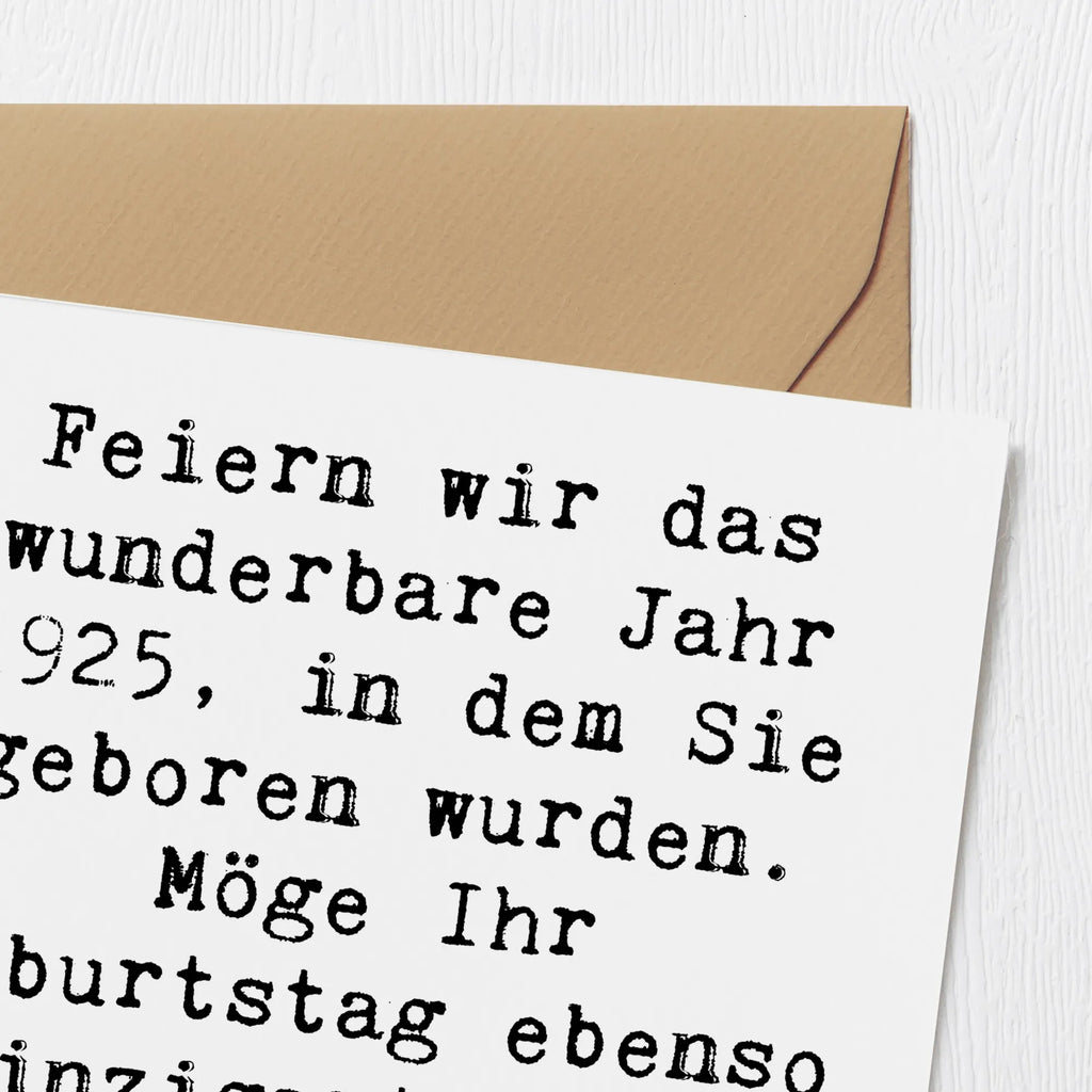 Deluxe Karte Spruch 1925 Geburtstag Karte, Grußkarte, Klappkarte, Einladungskarte, Glückwunschkarte, Hochzeitskarte, Geburtstagskarte, Hochwertige Grußkarte, Hochwertige Klappkarte, Geburtstag, Geburtstagsgeschenk, Geschenk