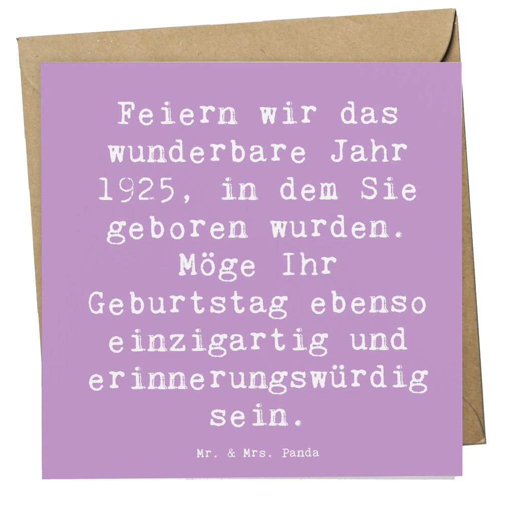 Deluxe Karte Spruch 1925 Geburtstag Karte, Grußkarte, Klappkarte, Einladungskarte, Glückwunschkarte, Hochzeitskarte, Geburtstagskarte, Hochwertige Grußkarte, Hochwertige Klappkarte, Geburtstag, Geburtstagsgeschenk, Geschenk