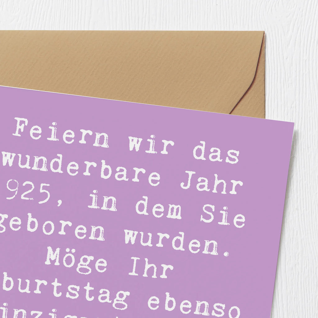 Deluxe Karte Spruch 1925 Geburtstag Karte, Grußkarte, Klappkarte, Einladungskarte, Glückwunschkarte, Hochzeitskarte, Geburtstagskarte, Hochwertige Grußkarte, Hochwertige Klappkarte, Geburtstag, Geburtstagsgeschenk, Geschenk