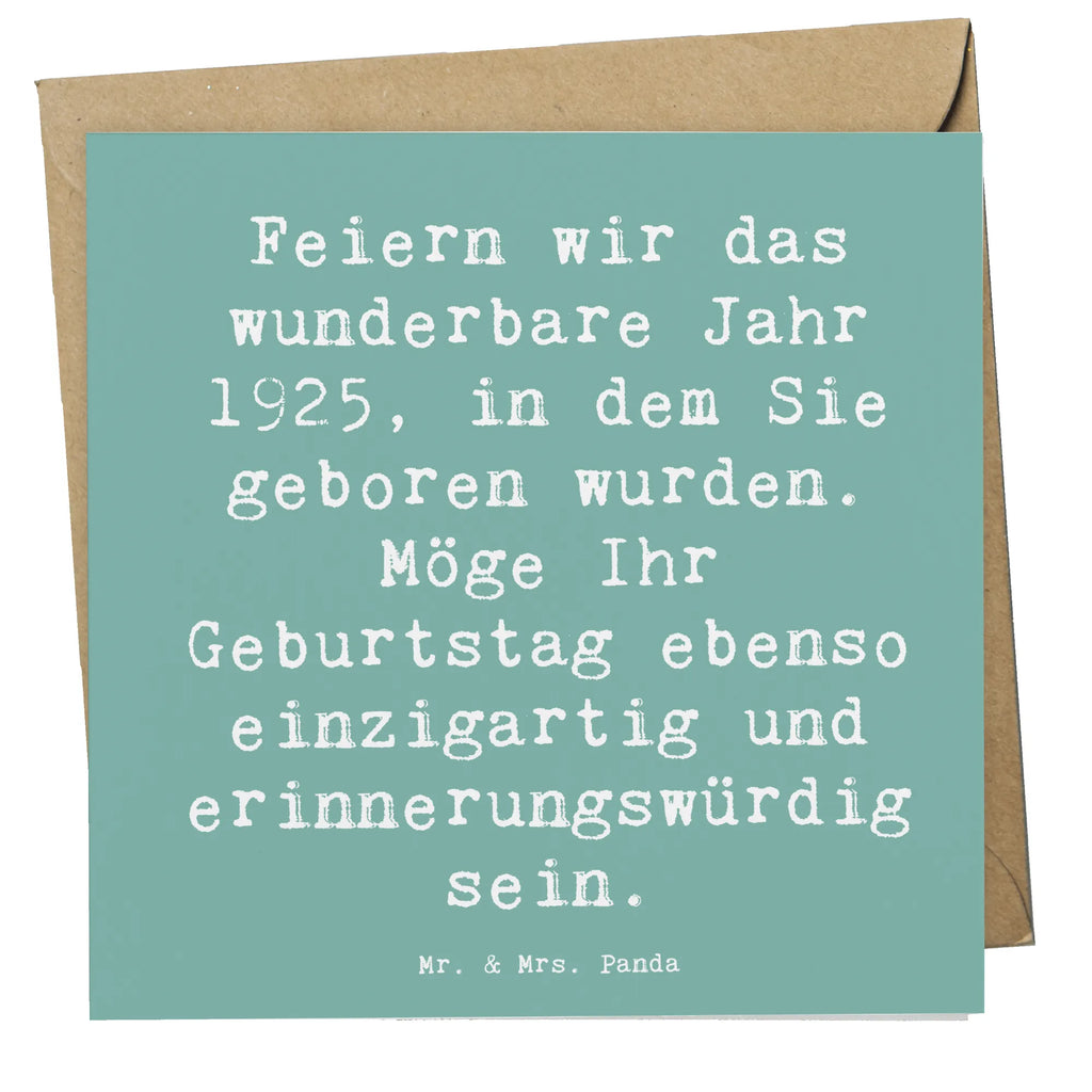 Deluxe Karte Spruch 1925 Geburtstag Karte, Grußkarte, Klappkarte, Einladungskarte, Glückwunschkarte, Hochzeitskarte, Geburtstagskarte, Hochwertige Grußkarte, Hochwertige Klappkarte, Geburtstag, Geburtstagsgeschenk, Geschenk