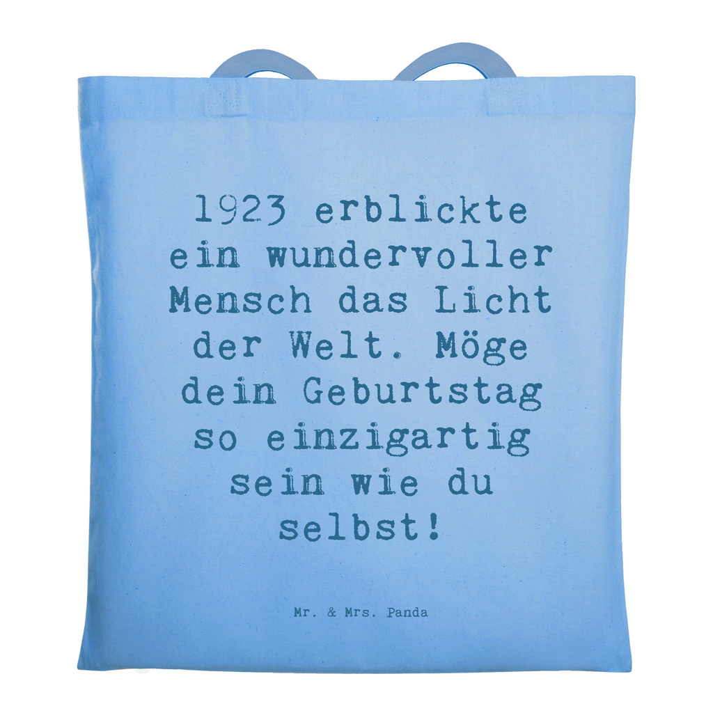 Tragetasche Spruch 1923 Geburtstag Beuteltasche, Beutel, Einkaufstasche, Jutebeutel, Stoffbeutel, Tasche, Shopper, Umhängetasche, Strandtasche, Schultertasche, Stofftasche, Tragetasche, Badetasche, Jutetasche, Einkaufstüte, Laptoptasche, Geburtstag, Geburtstagsgeschenk, Geschenk