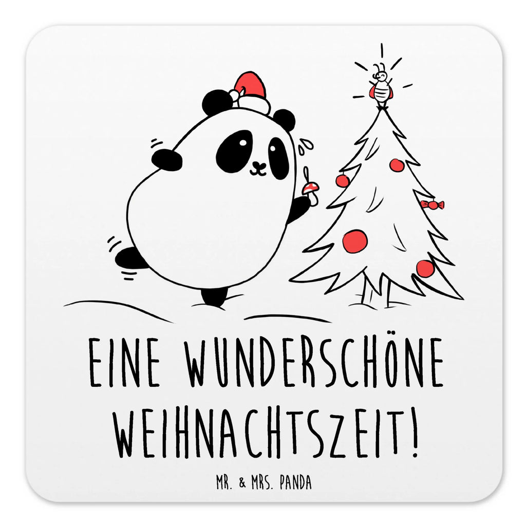 Untersetzer Set Panda Weihnachtszeit